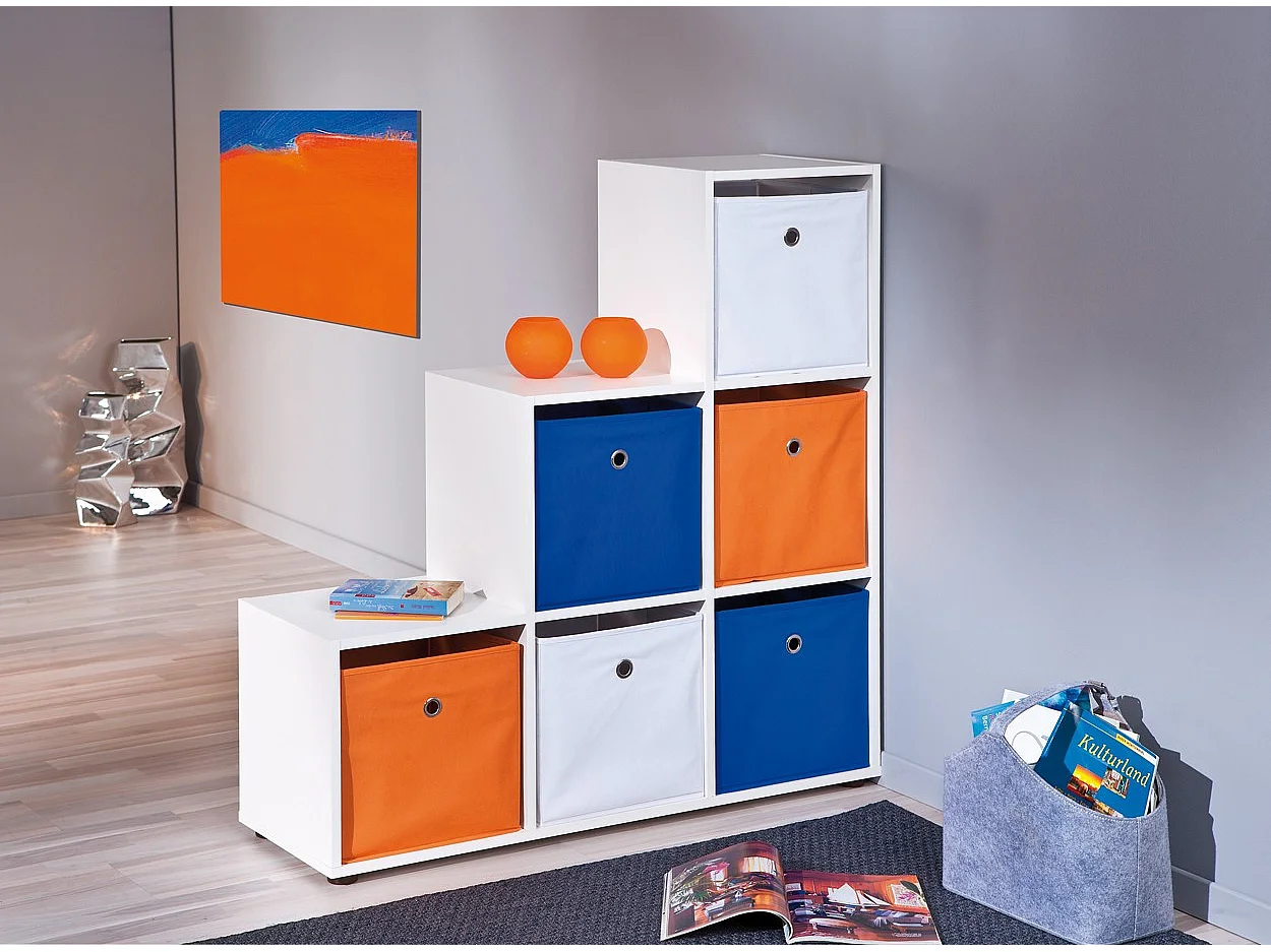 Étagère 6 Compartiments "Kase" 109cm Blanc