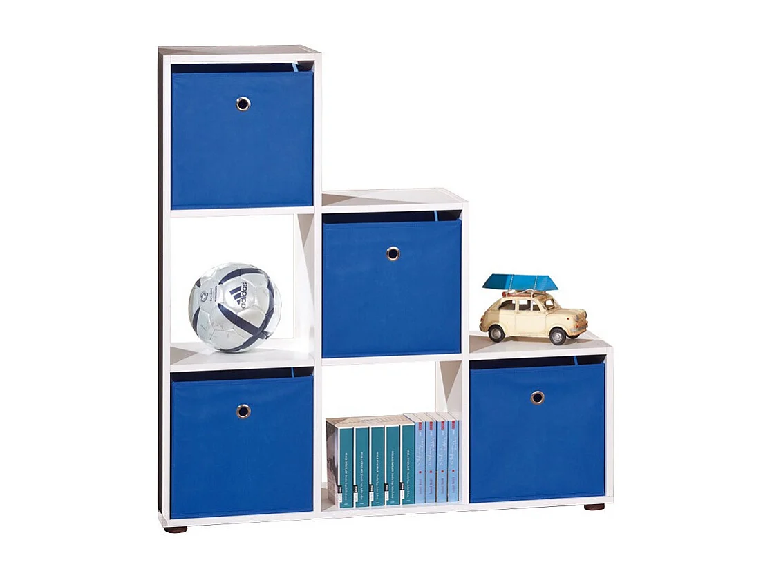 Étagère 6 Compartiments "Kase" 109cm Blanc