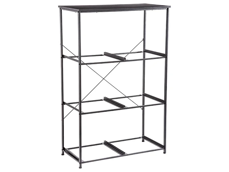 Étagère 6 Casiers en Métal "Mix N Modul" 68cm Noir