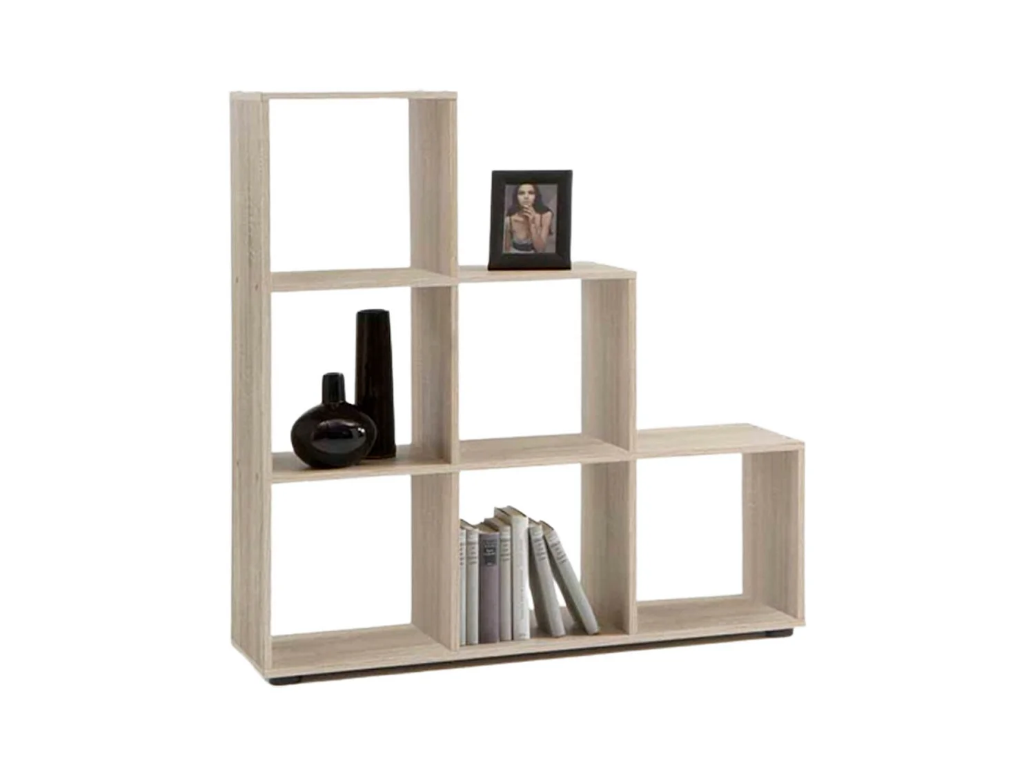 Étagère 6 Cases Design "Gaman" 108cm Chêne