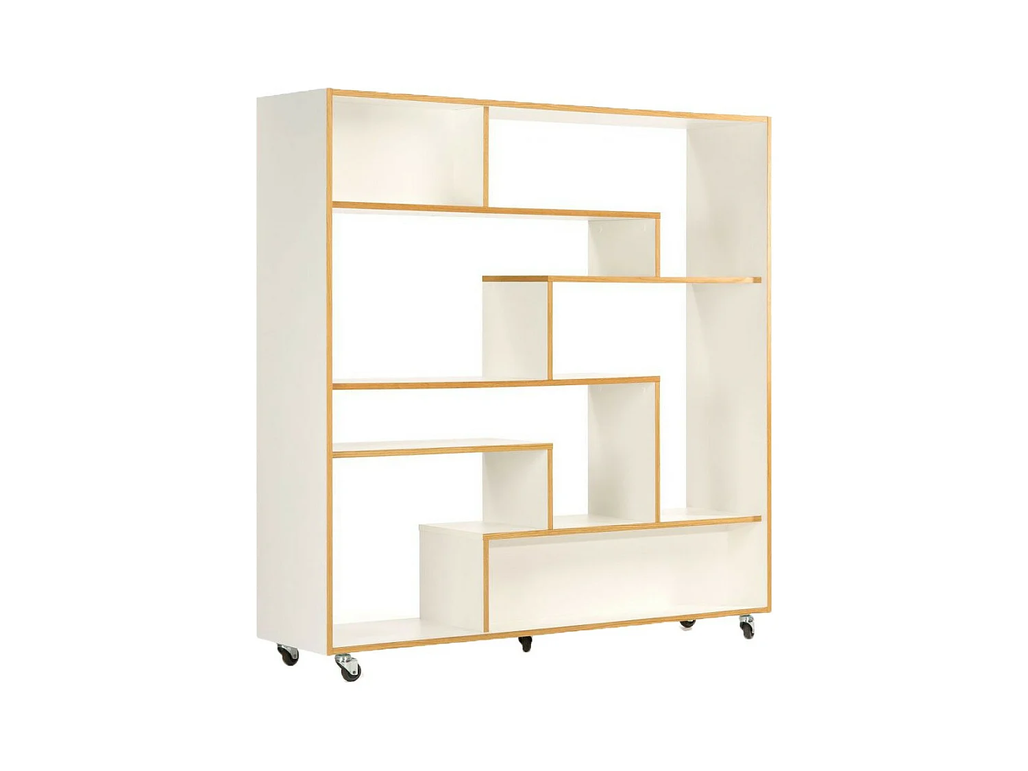 Étagère Bibliothèque Design "Southbury" 143cm Chêne & Blanc