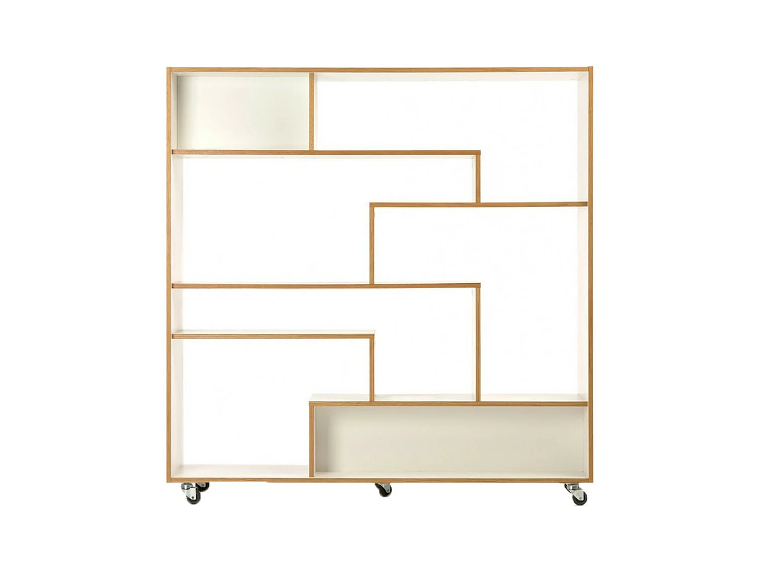 Étagère Bibliothèque Design "Southbury" 143cm Chêne & Blanc