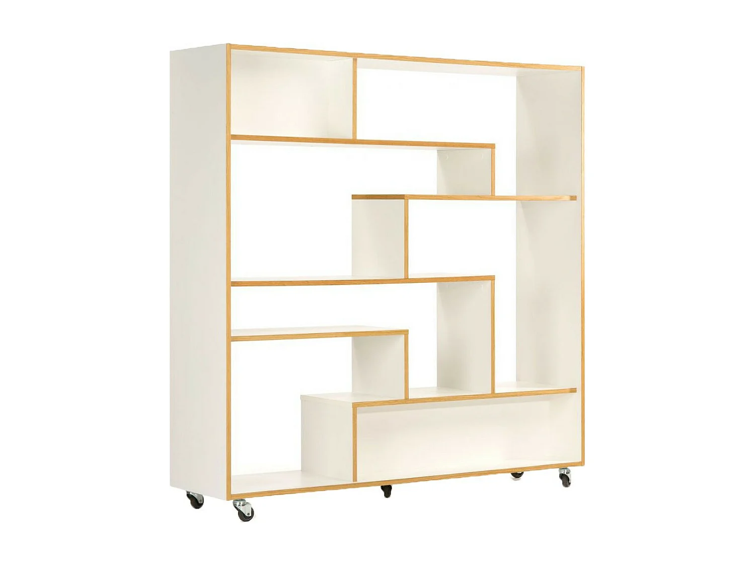 Étagère Bibliothèque Design "Southbury" 143cm Chêne & Blanc