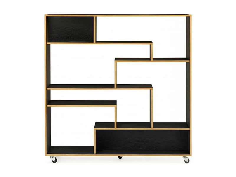 Étagère Bibliothèque Design "Southbury" 143cm Chêne & Noir