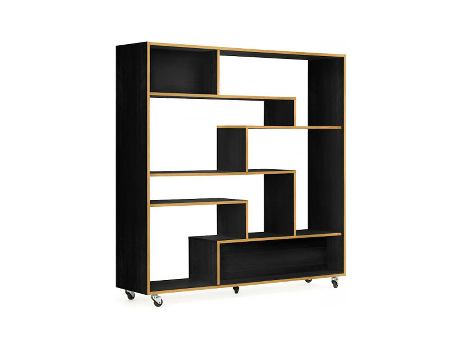 Étagère Bibliothèque Design "Southbury" 143cm Chêne & Noir