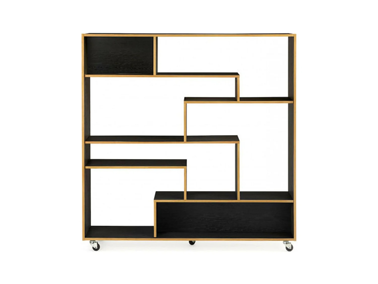 Étagère Bibliothèque Design "Southbury" 143cm Chêne & Noir