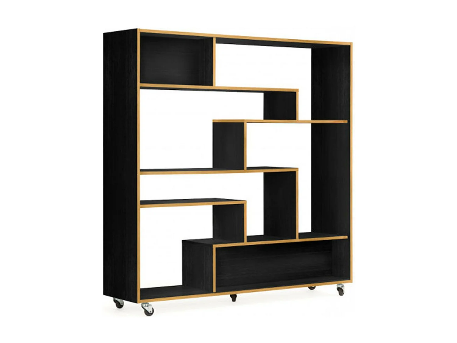 Étagère Bibliothèque Design "Southbury" 143cm Chêne & Noir