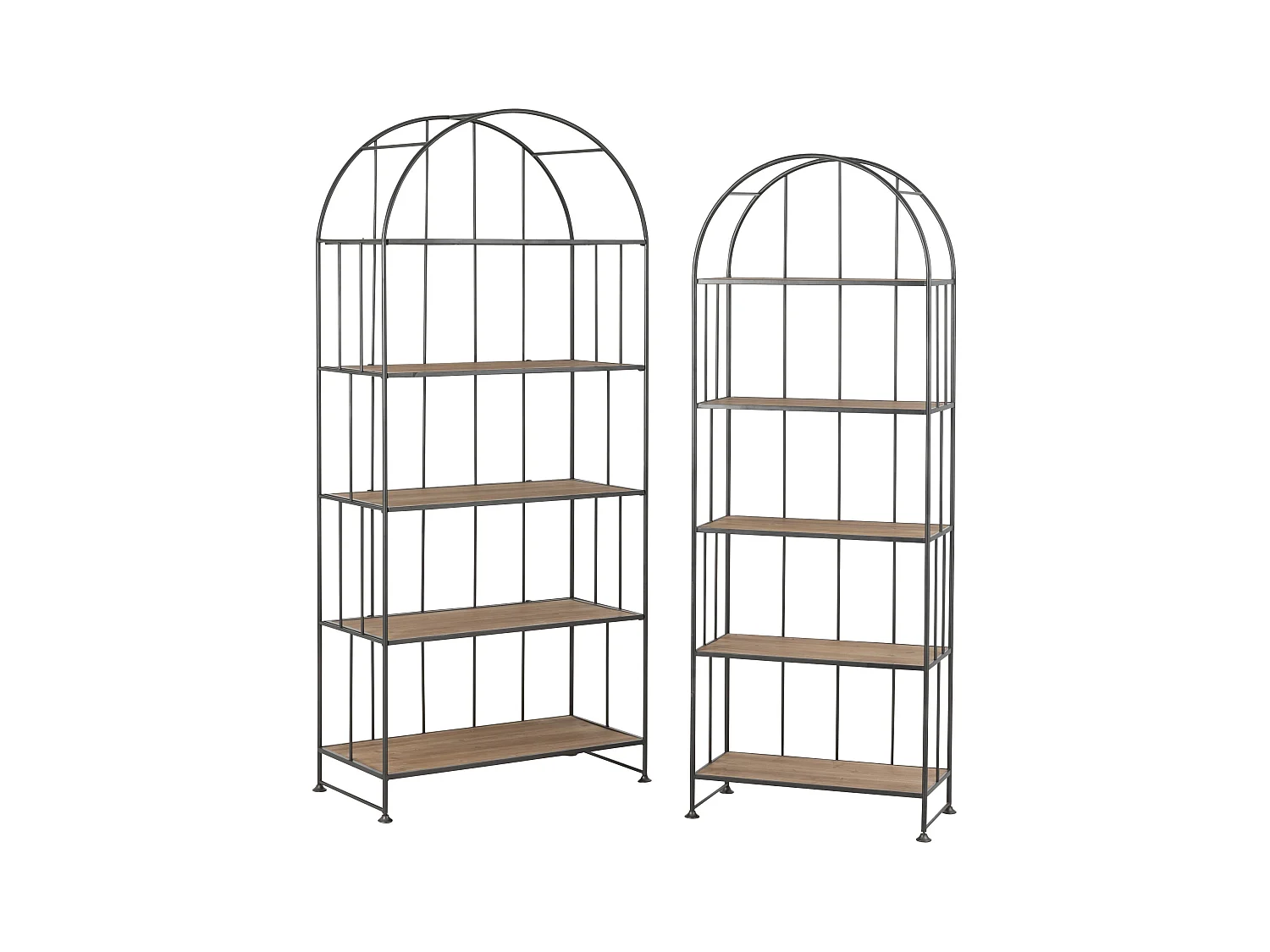 Lot de 2 Étagères Déco "Carambo" 182cm Marron