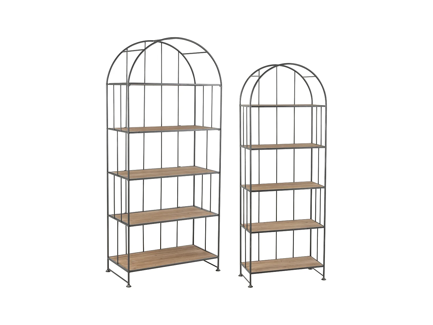 Lot de 2 Étagères Déco "Carambo" 182cm Marron