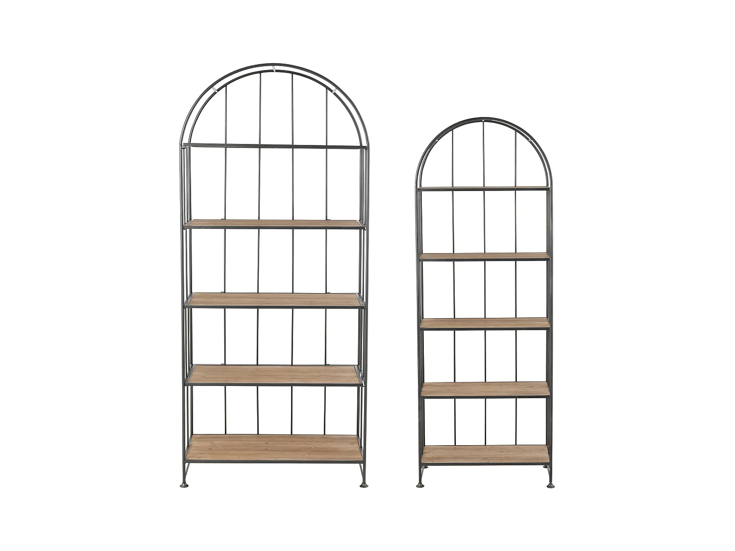 Lot de 2 Étagères Déco "Carambo" 182cm Marron