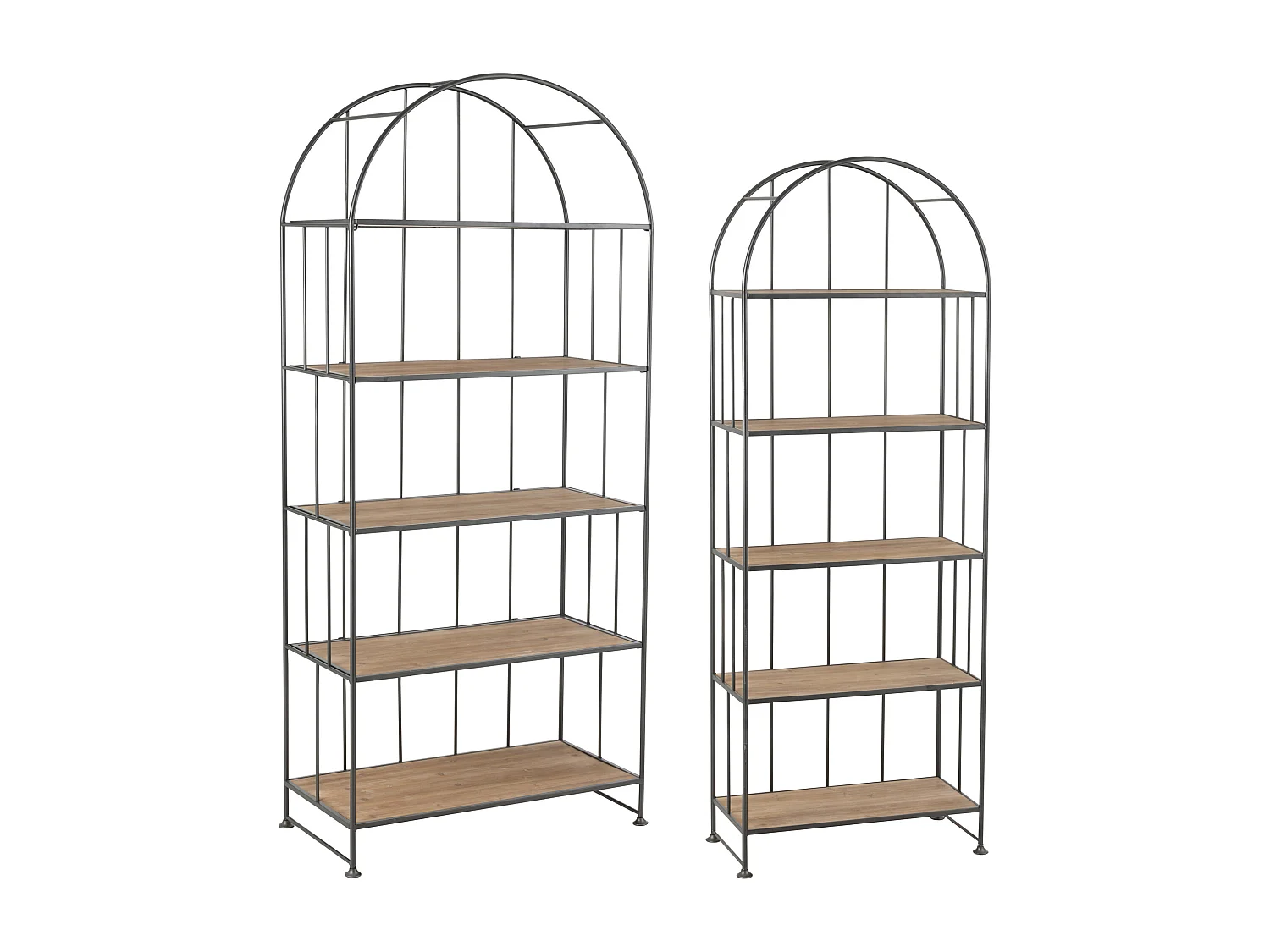 Lot de 2 Étagères Déco "Carambo" 182cm Marron