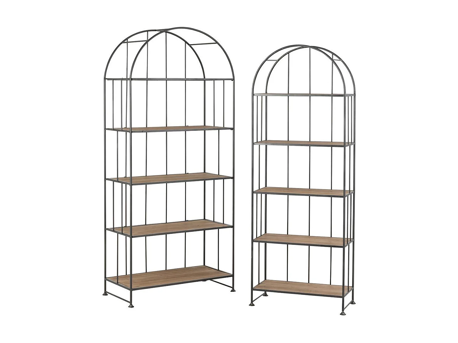 Lot de 2 Étagères Déco "Carambo" 182cm Marron