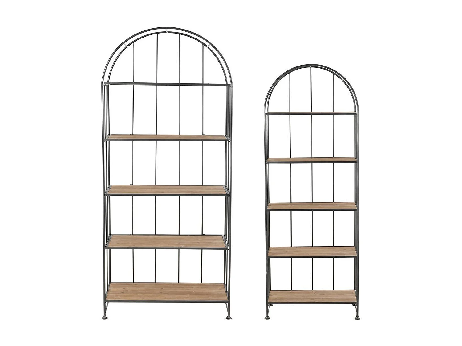 Lot de 2 Étagères Déco "Carambo" 182cm Marron