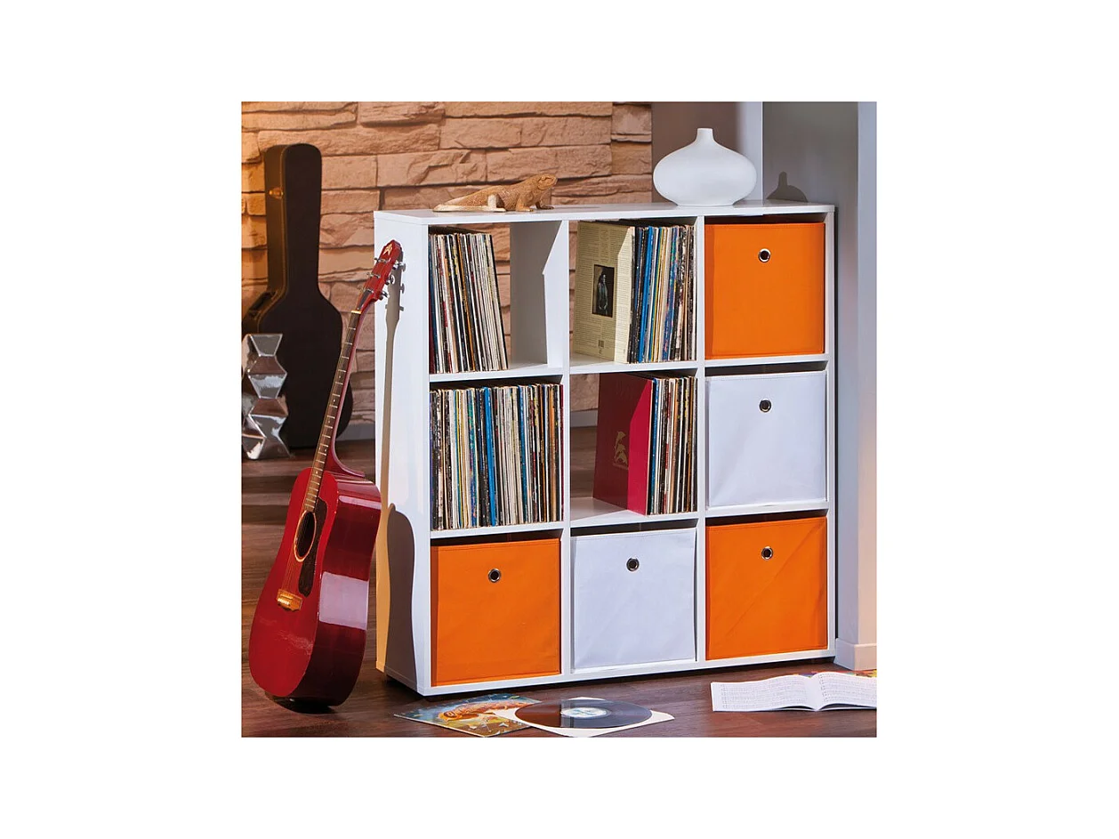 Étagère 9 Compartiments "Kase" 109cm Blanc