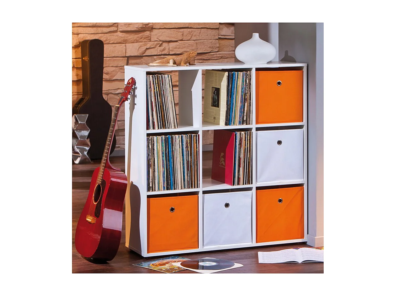 Étagère 9 Compartiments "Kase" 109cm Blanc