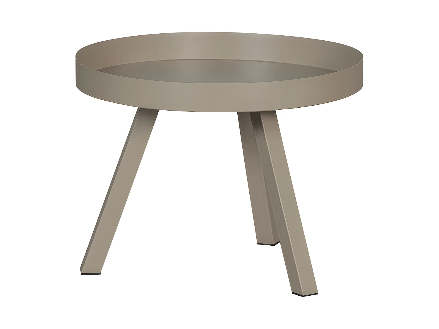 Sunny - Table d'appoint en métal ø60cm - Beige