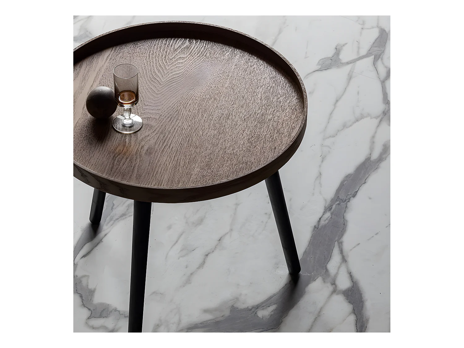 Mesa - Table d'appoint ronde en bois ø45cm - Bois clair