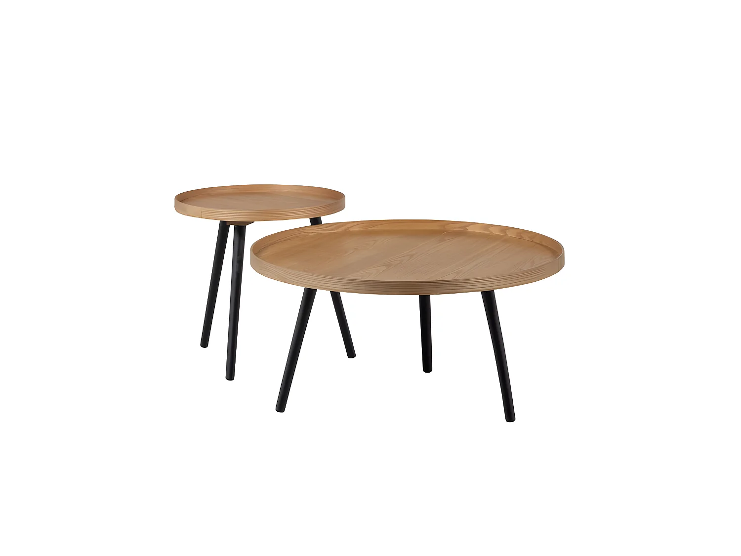 Mesa - Table d'appoint ronde en bois ø45cm - Bois clair