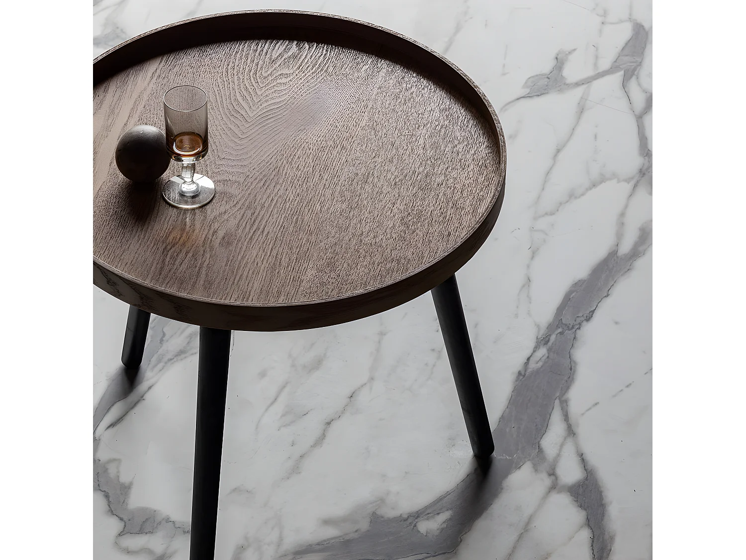 Mesa - Table d'appoint ronde en bois ø45cm - Bois clair