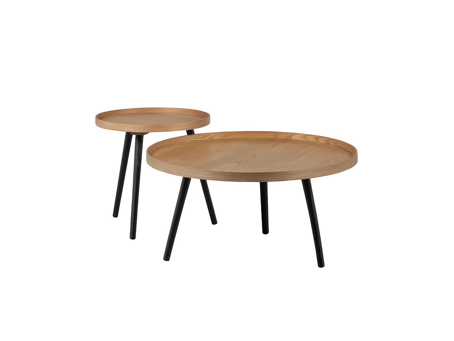 Mesa - Table d'appoint ronde en bois ø45cm - Bois clair