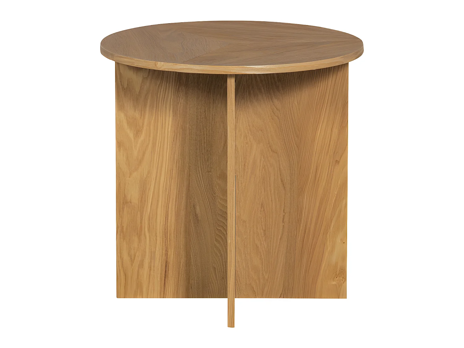 Lina - Lot de 2 tables d'appoint rondes en bois - Bois clair