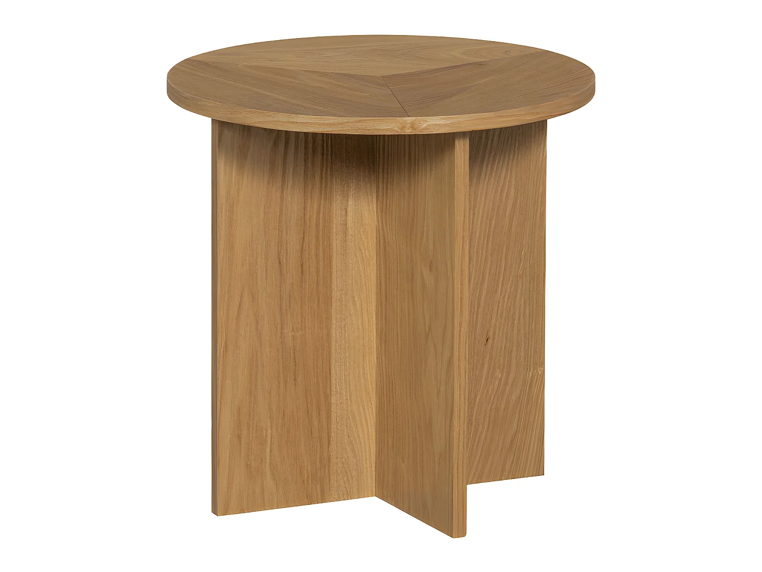 Lina - Lot de 2 tables d'appoint rondes en bois - Bois clair