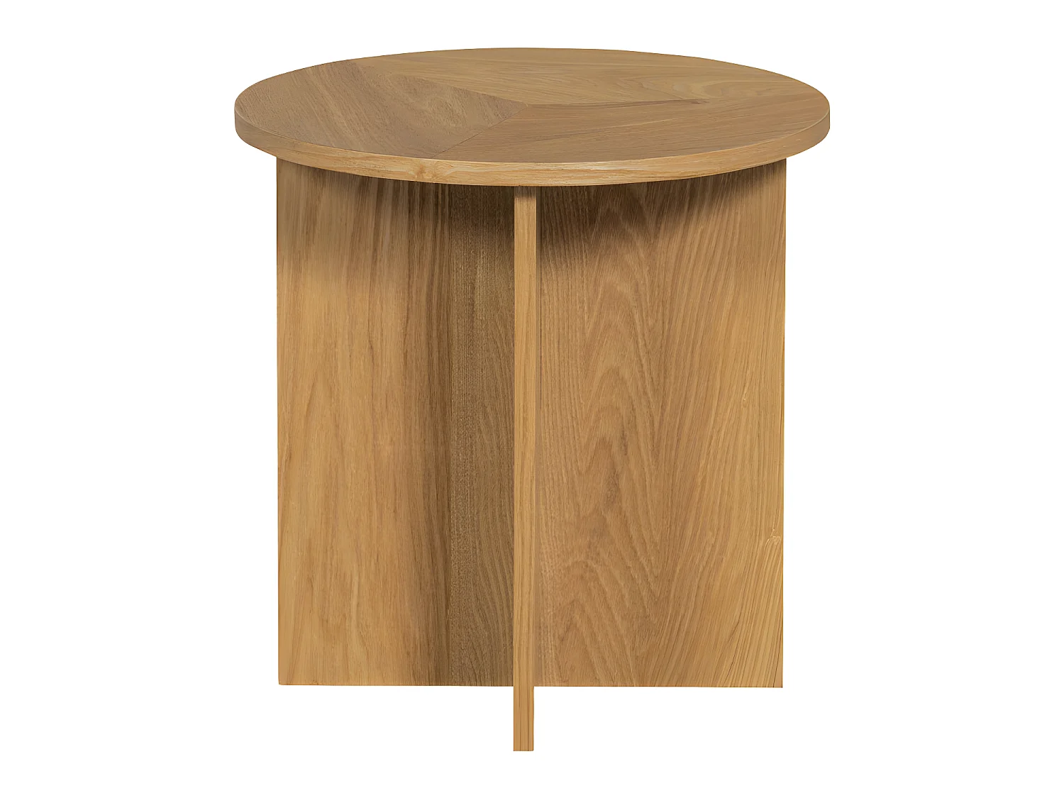 Lina - Lot de 2 tables d'appoint rondes en bois - Bois clair