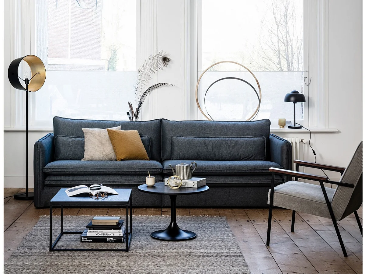 SALLY - Fauteuil d'appoint en velours côtelé gris kaki