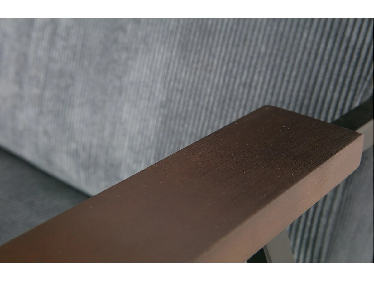 SALLY - Fauteuil d'appoint en velours côtelé gris kaki