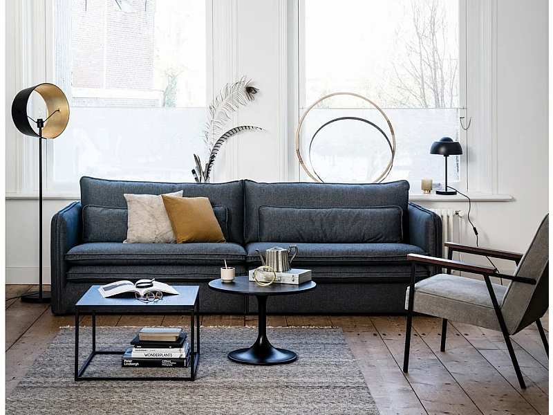 SALLY - Fauteuil d'appoint en velours côtelé gris kaki