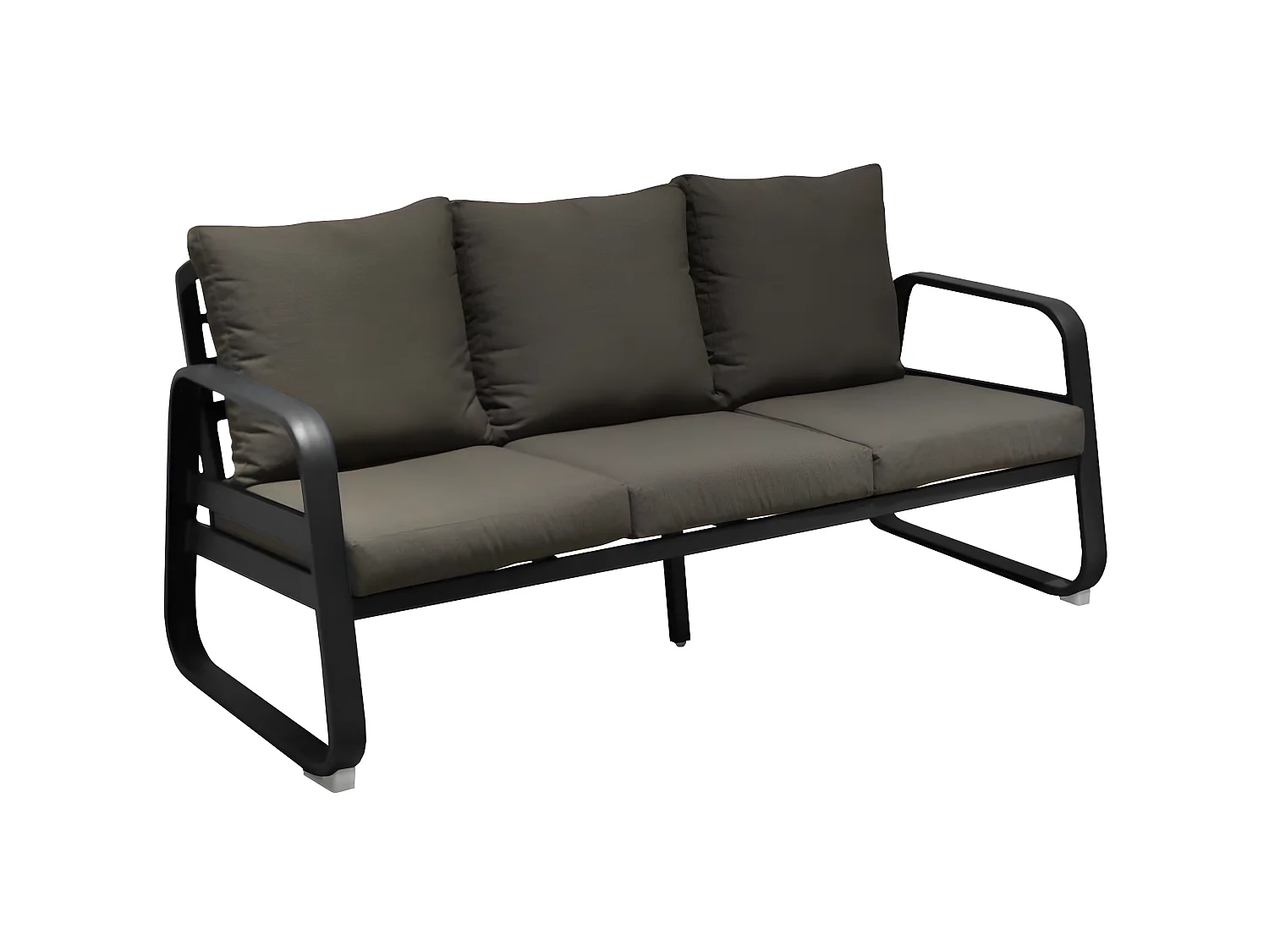 Canapé extérieur 3 places en aluminium Tonio