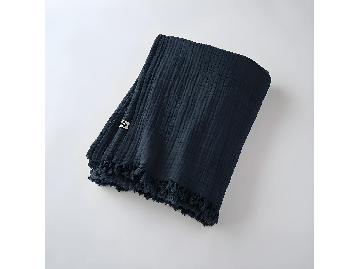 Plaid à franges "Gaïa" toutes dimensions "Gaze de Coton"