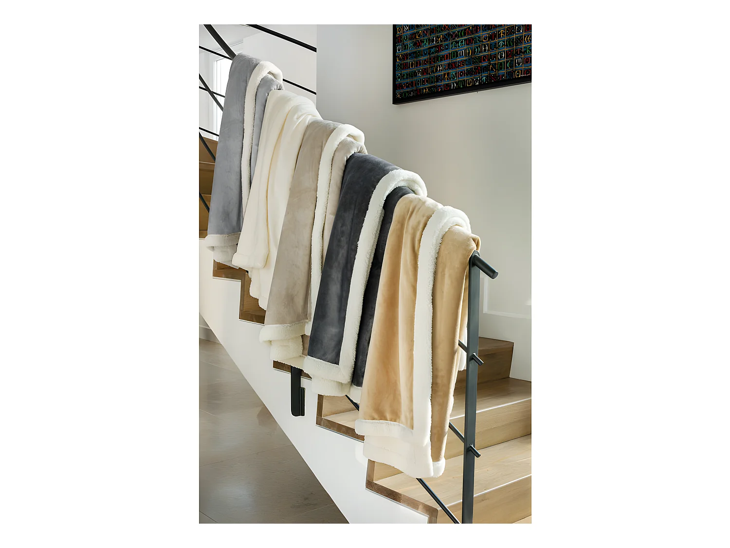 Plaid micro fourrure double face "Week end" Toison d'or