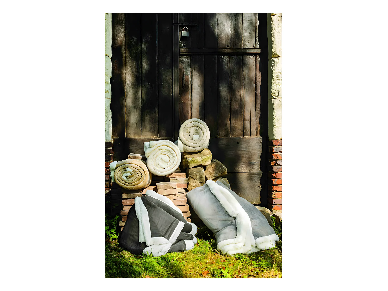 Plaid micro fourrure double face "Week end" Toison d'or