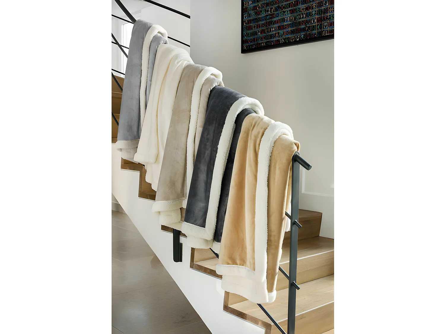 Plaid micro fourrure double face "Week end" Toison d'or