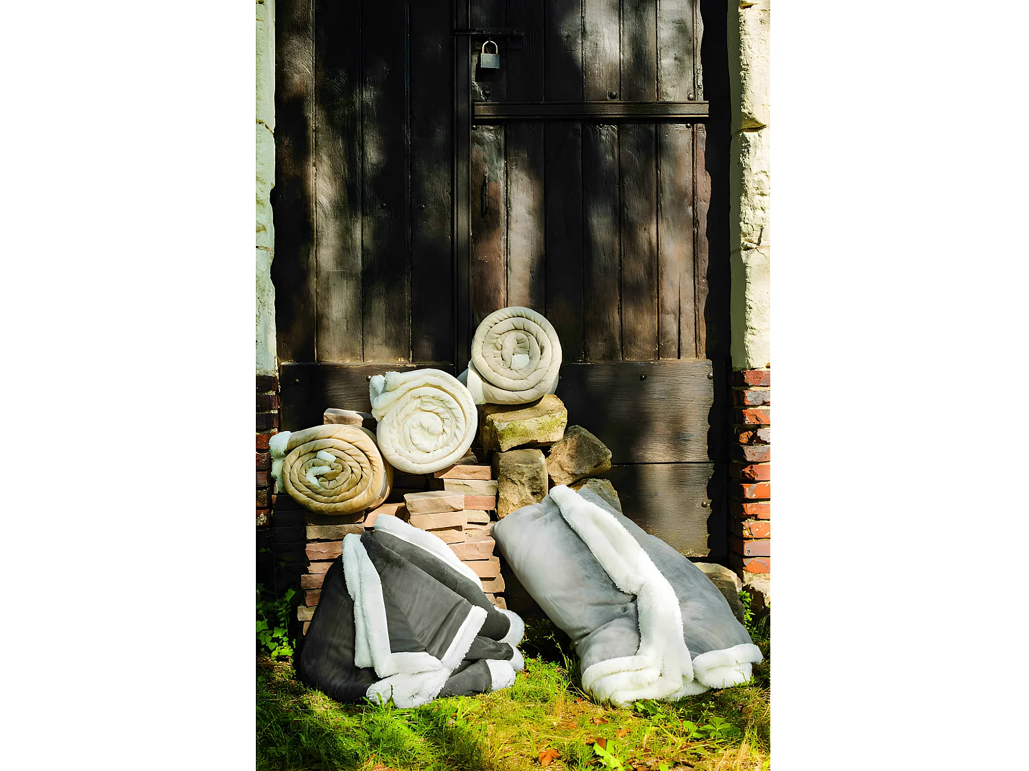 Plaid micro fourrure double face "Week end" Toison d'or