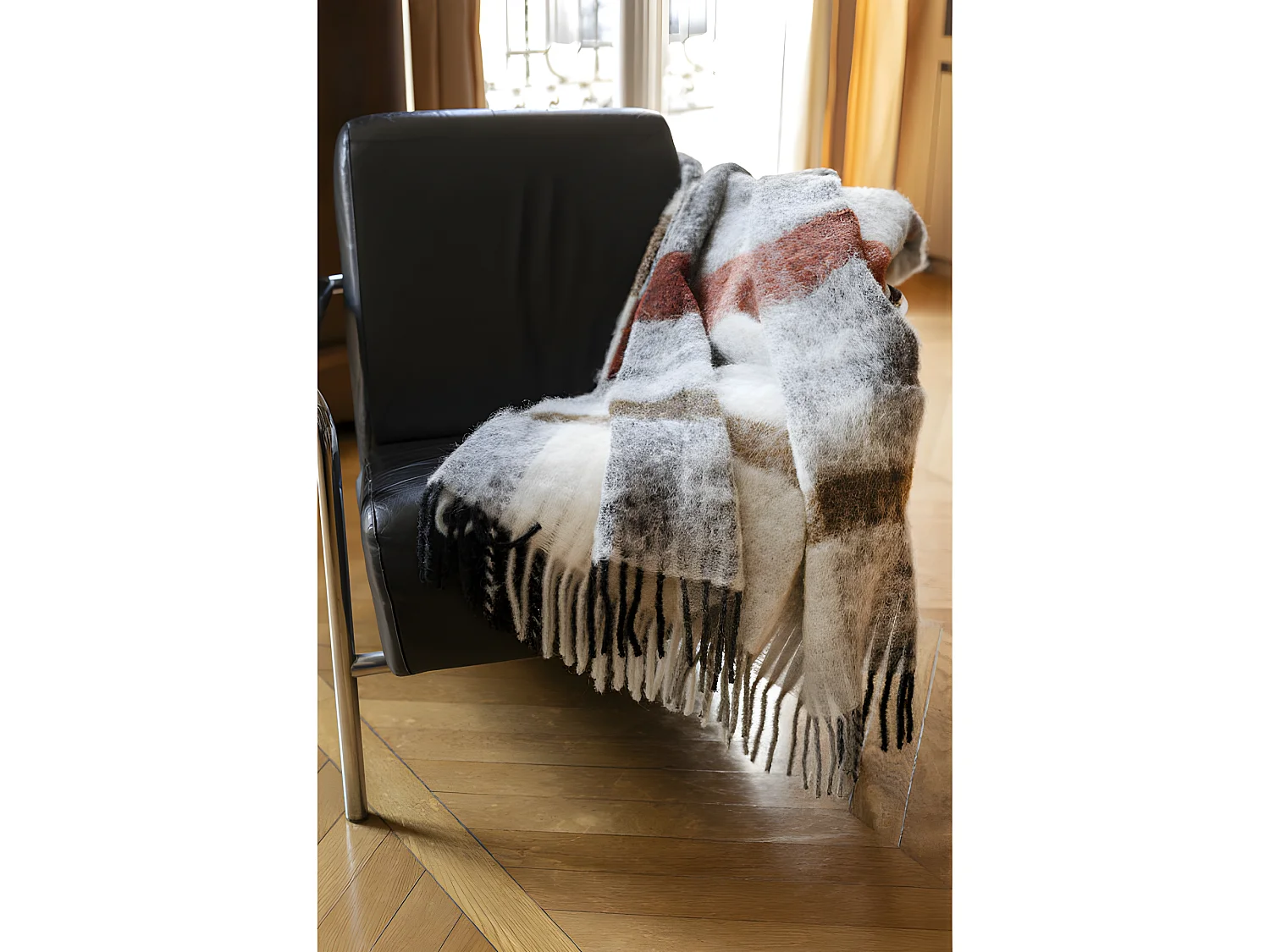 Plaid Alpaga Mohair Laine & Polyamide "Iseo" 130 x 180 cm Toison d'or