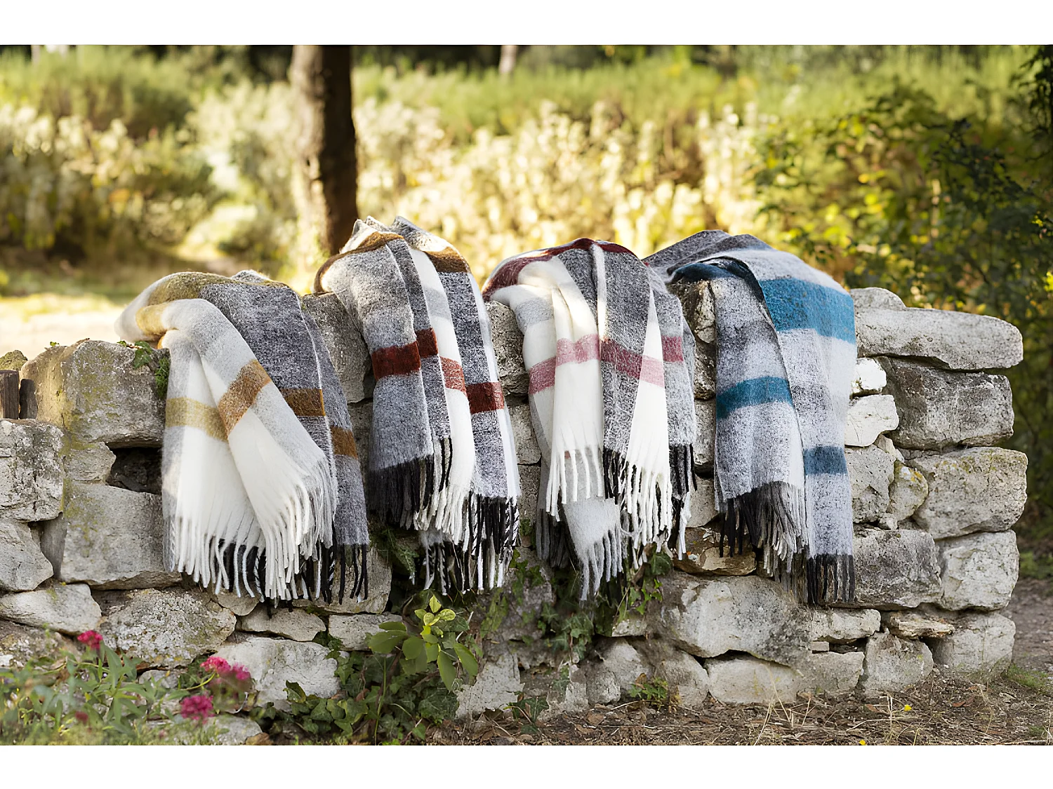 Plaid Alpaga Mohair Laine & Polyamide "Iseo" 130 x 180 cm Toison d'or