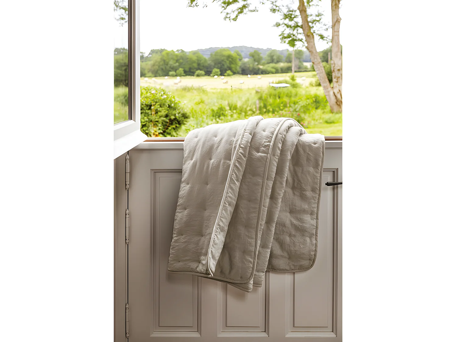 Plaid matelassé aspect lavé-froissé "Angkor" Toison d'Or