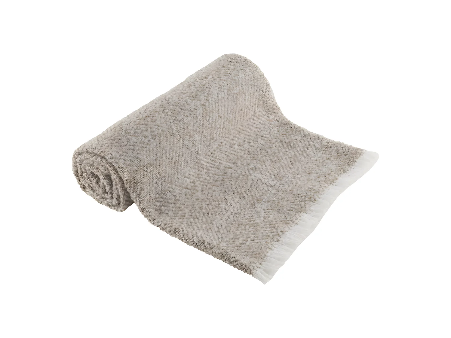 Plaid Alpaga & Laine chevron "Siena" 130 x 170 cm Toison d'or