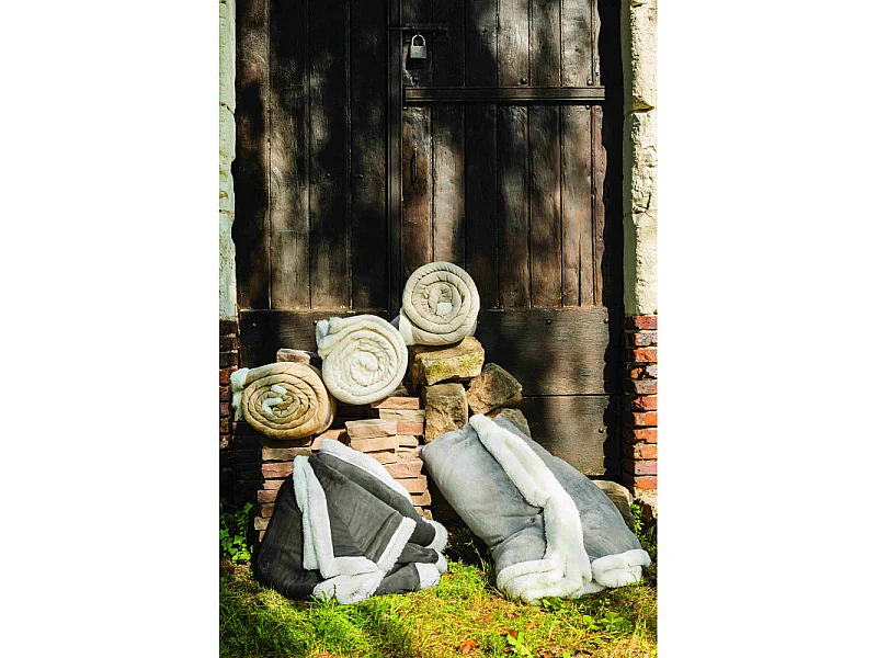 Plaid micro fourrure double face "Week end" Toison d'or