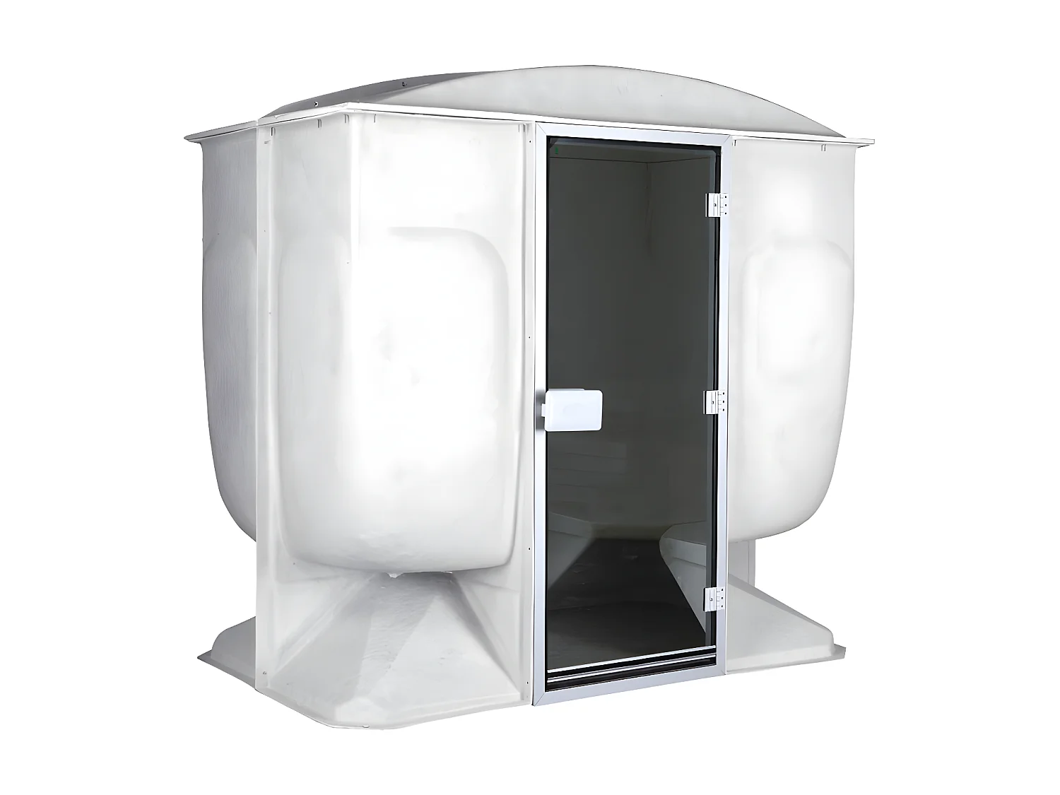 Hammam droit VENUS 6 places avec sièges ergonomiques, panneau de contrôle extérieur et sonde de température - L212 x L134 x H210 cm