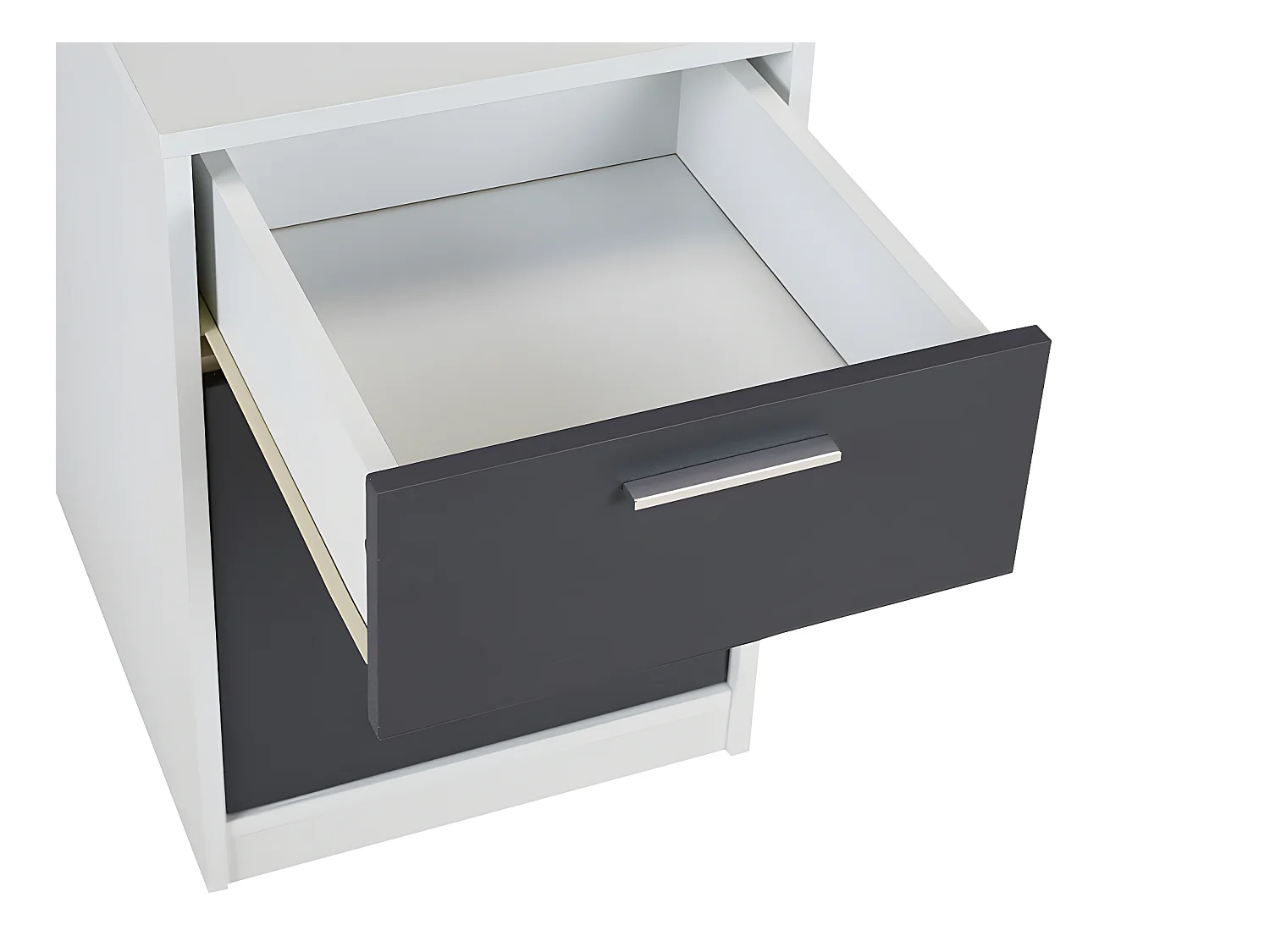 Bureau met opbergruimtes ZACHARIE - Wit en grijs