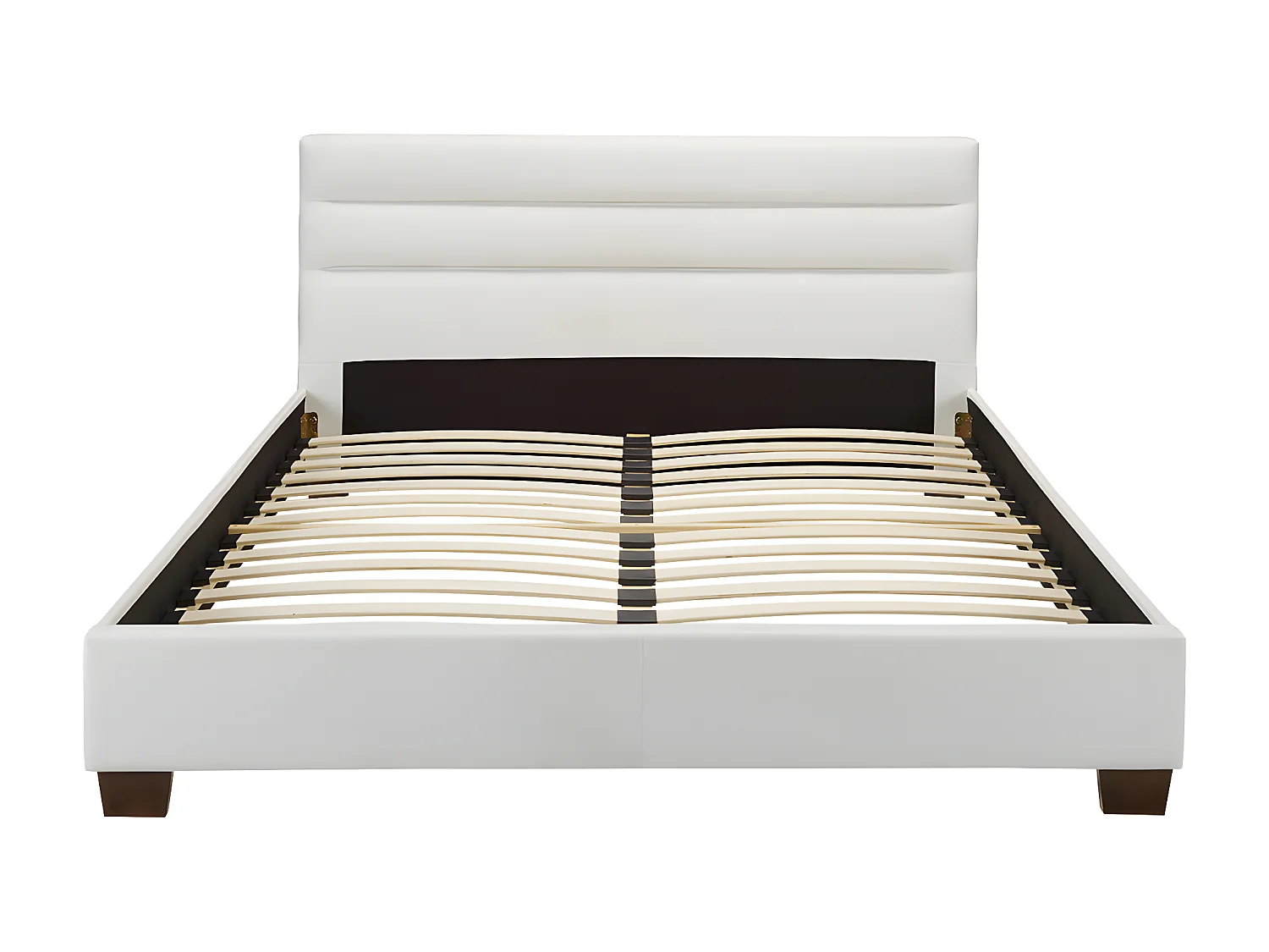 Letto matrimoniale alla francese 140 x 190 cm in Similpelle Bianco - FAUSTIN