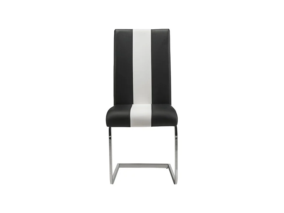 Lotto di 4 sedie in Similpelle Nero e bianco - TRINITY di Pascal MORABITO