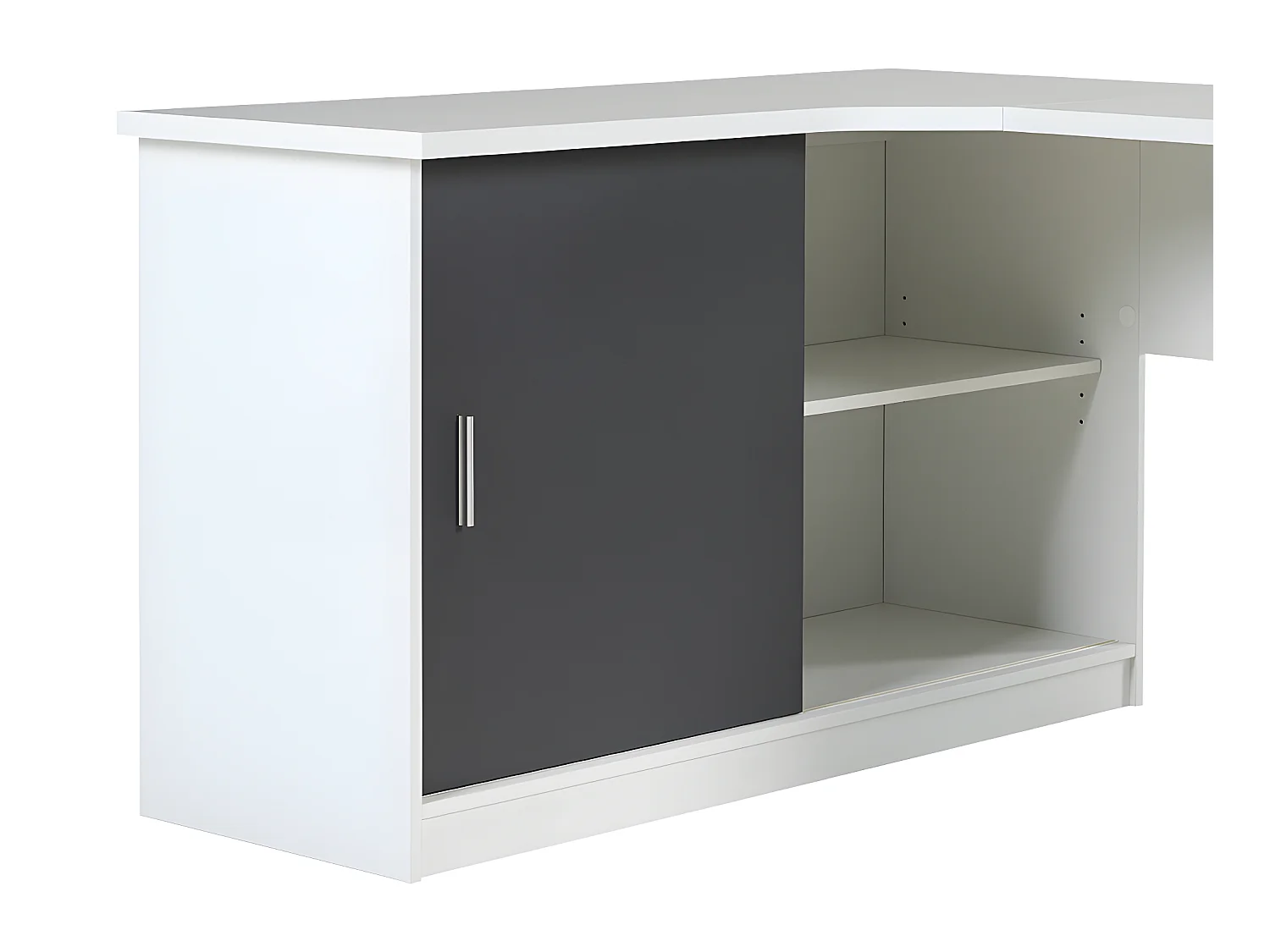 Hoekbureau NORWY - 2 deuren & 2 laden - MDF blad met granieteffect