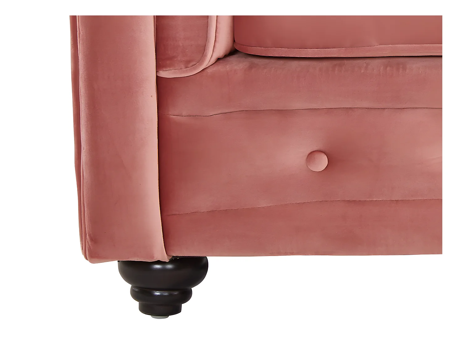 Conjunto de 2 sillones de terciopelo CHESTERFIELD - Rosa polvo