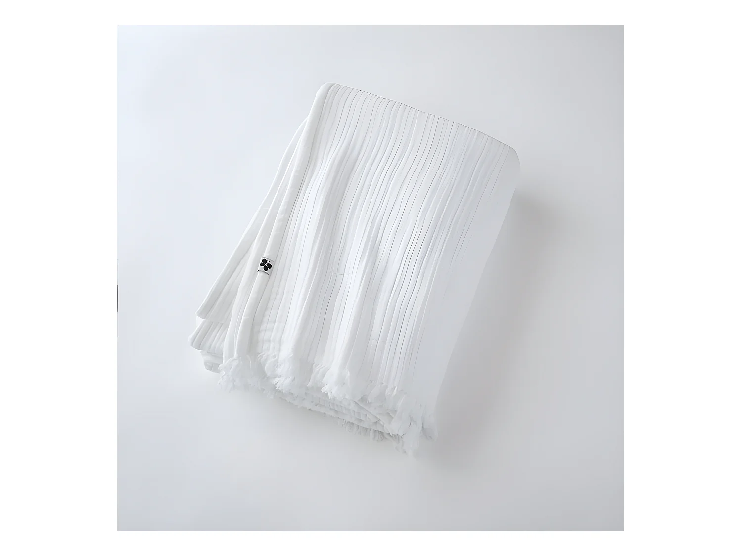 Plaid à franges "Gaïa" toutes dimensions "Gaze de Coton"