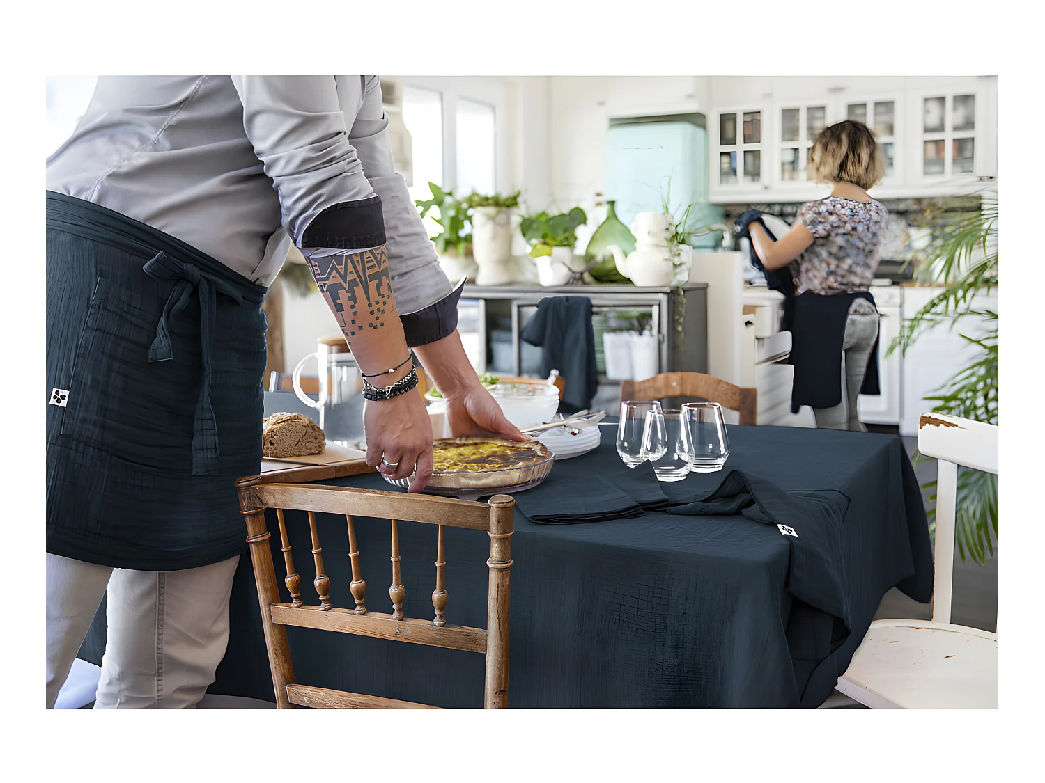 Nappe de table "Gaïa" 150 x 250 cm "Gaze de Coton"