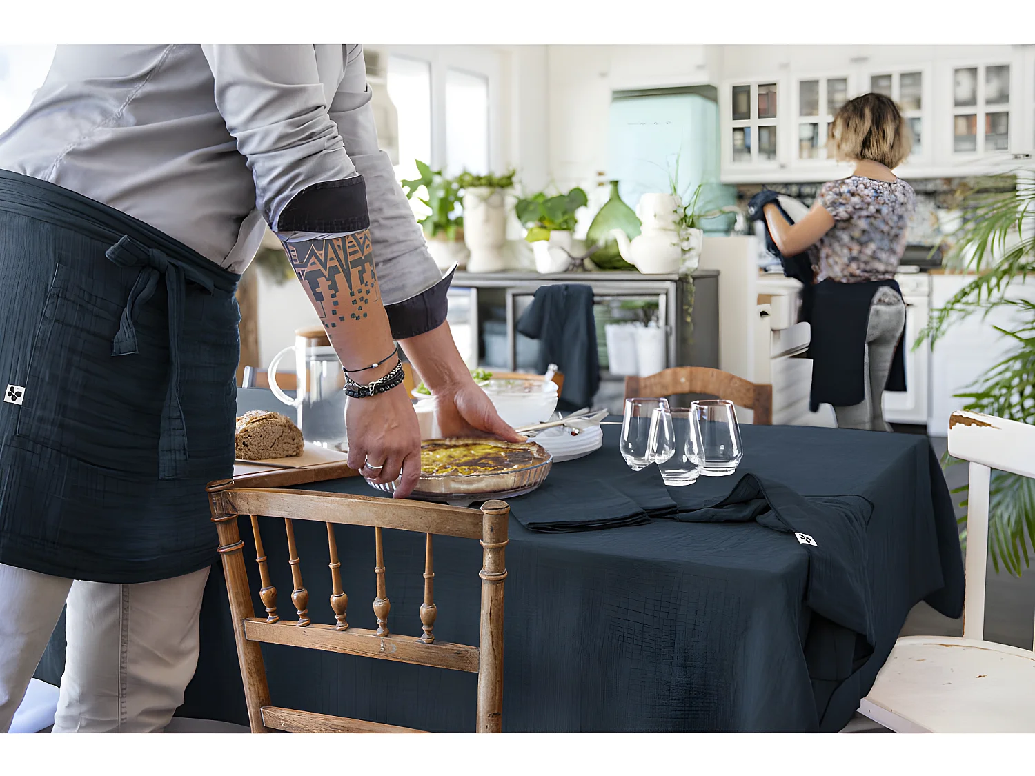 Nappe de table "Gaïa" 150 x 250 cm "Gaze de Coton"